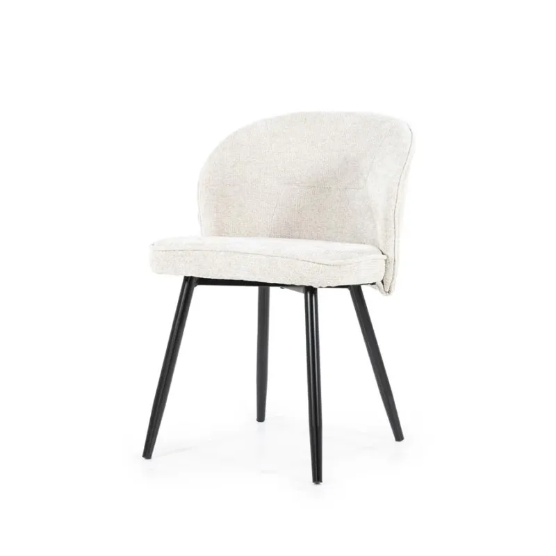 Stoel Riley – stof & metaal beige aurora Must-Have