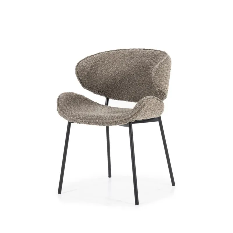 Stoel Tess – stof & metaal bruin spark Flitsaanbieding