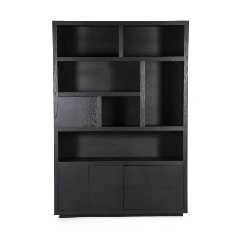 Kabinet Helsinki – eiken & eikenfineer zwart 150x220cm Snelle Levering