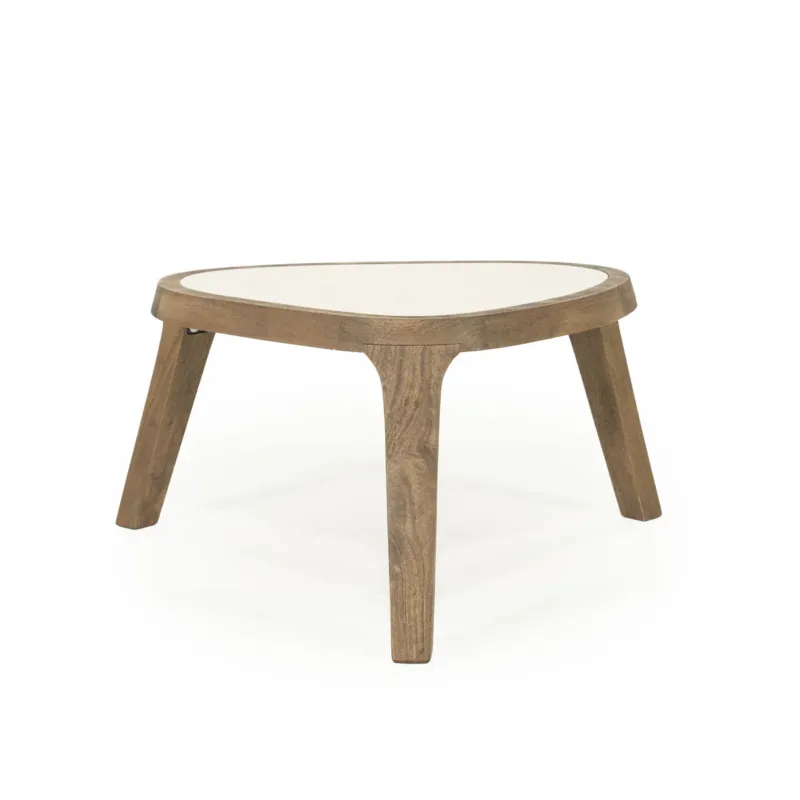 Direct Verzonden Salontafel Fred – mangohout & marmer bruin small