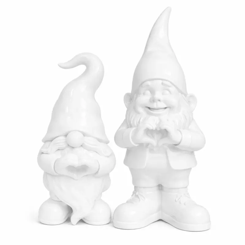 Witte Valentijns kabouter/gnoom met Hart Nu Kopen