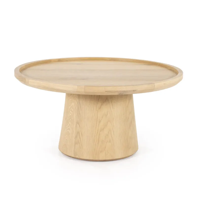 Dagaanbieding Salontafel Leia – eikenfineer naturel 80x80x32cm