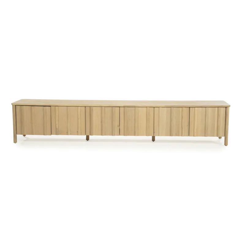 TV meubel Jake – eikenhout & eiken fineer naturel 6 deuren Premium