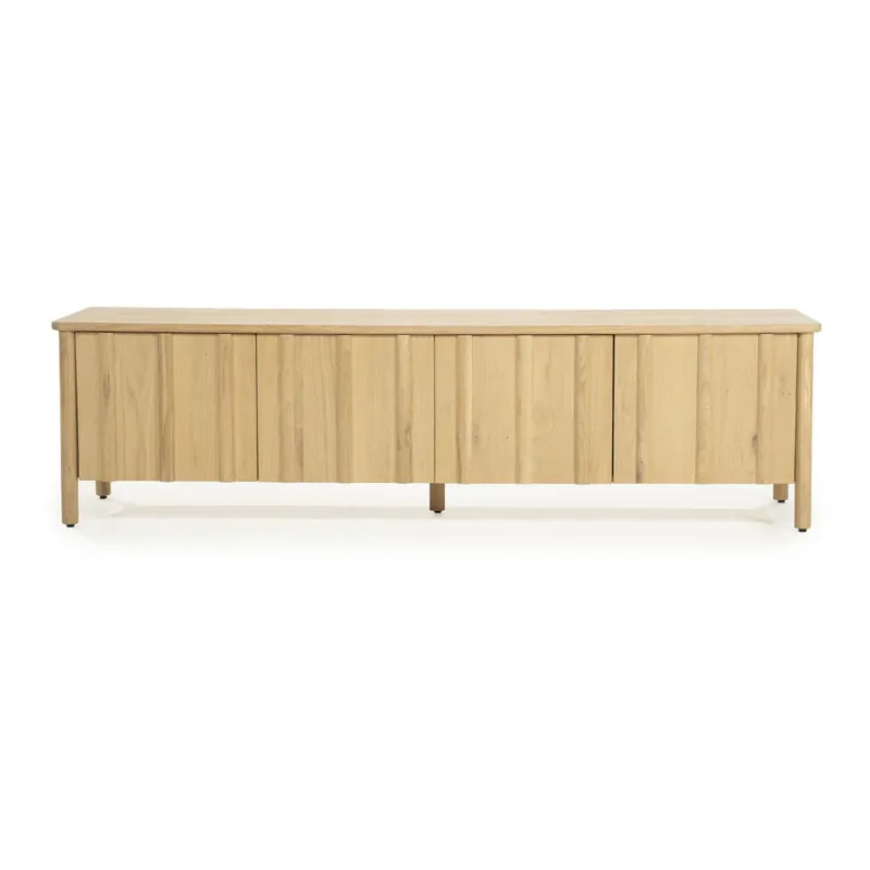 TV meubel Jake – eikenhout & eiken fineer naturel 4 deuren Lage Kosten