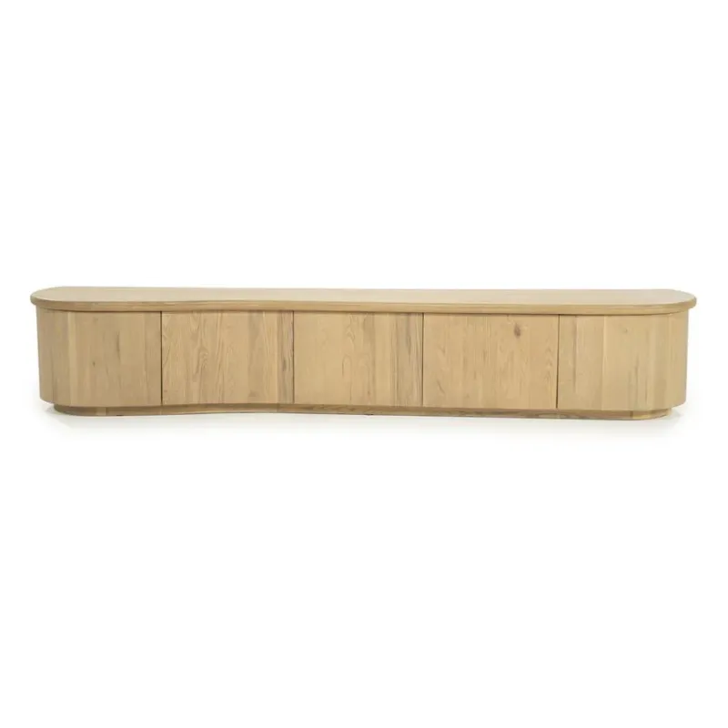 TV meubel Josh – eikenhout & eikenfineer naturel 240cm Lage Kosten