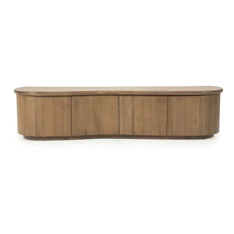 TV meubel Josh – eikenhout & eikenfineer bruin 180cm Direct Beschikbaar