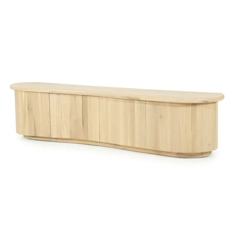 TV meubel Josh – eikenhout & eikenfineer naturel 180cm Seizoensaanbieding