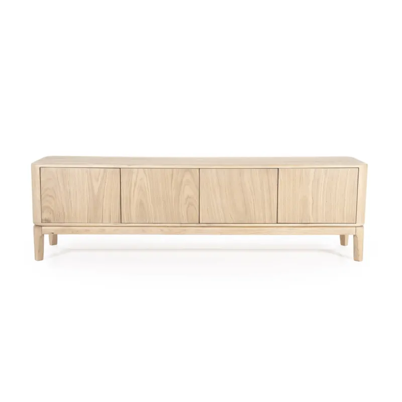 Bestseller TV-meubel Harvey – eikenhout & veneer naturel 4 deuren