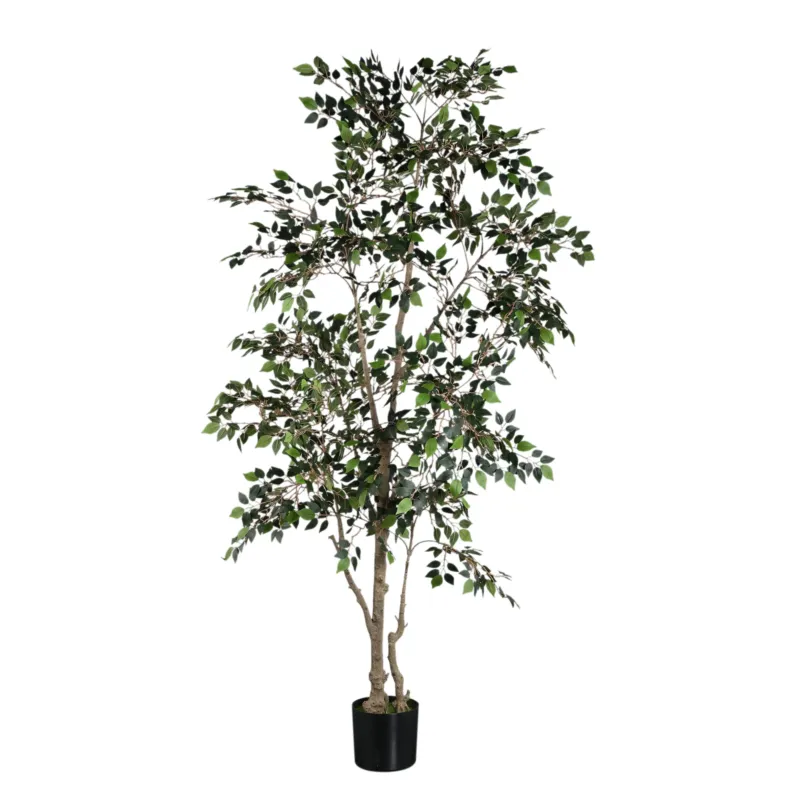 Laatste Versie Kunst Ficus Microcarpa 185 cm – Grote Kunstplant – Inclusief Pot