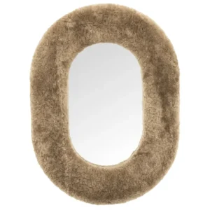 Teddy Spiegel Small – Beige/Bruin Wanddecoratie Tijdelijk Beschikbaar