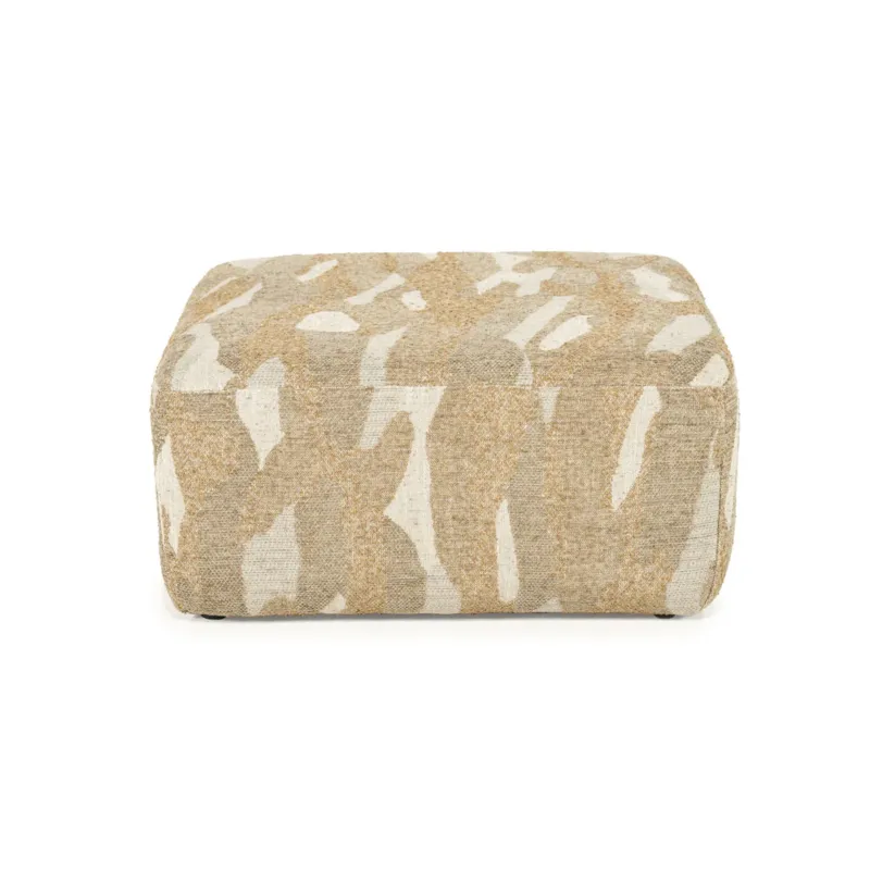 Nieuw Poef Rytm – stof & hout taupe large