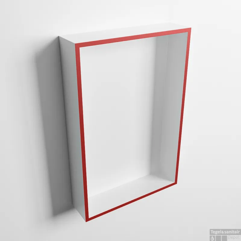 MONDIAZ EASY Nis 44,5x29,5cm in solid surface kleur Fire Talc. 1 vak geschikt voor in- of opbouw Betaalbaar