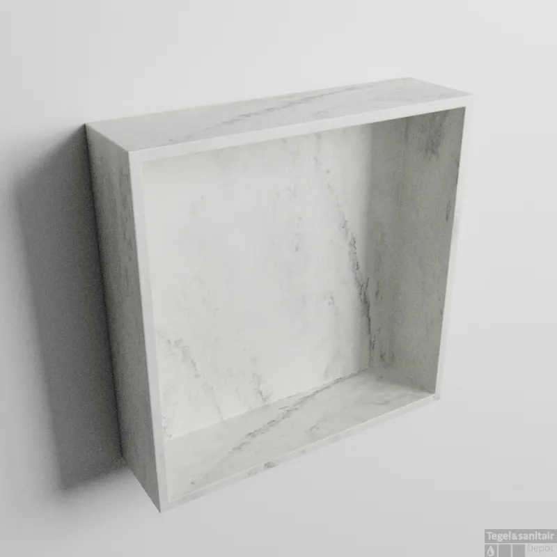 MONDIAZ EASY Nis 29,5x29,5cm in solid surface kleur Opalo. 1 vak geschikt voor in- of opbouw Koop Vandaag