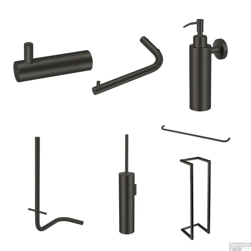 Alleen Vandaag Accessoireset Qisani Flow Compleet Geborsteld Mat Zwart