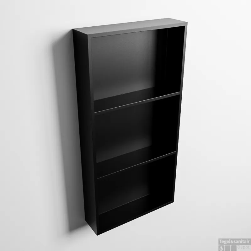 Korting MONDIAZ EASY Nis 59,5x29,5cm in solid surface kleur Urban Urban. 3 vakken geschikt voor in- of opbouw