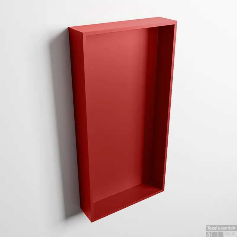 Alleen Vandaag MONDIAZ EASY Nis 59,5x29,5cm in solid surface kleur Fire Fire. 1 vak geschikt voor in- of opbouw