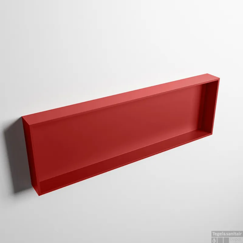 Weekendaanbieding MONDIAZ EASY Nis 89,5x29,5cm in solid surface kleur Fire Fire. 1 vak geschikt voor in- of opbouw