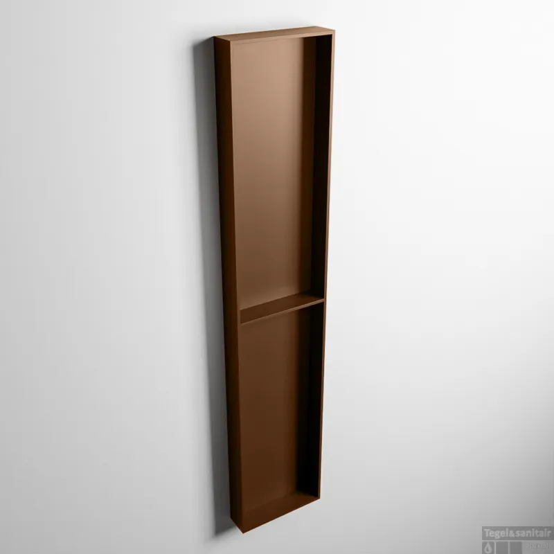 MONDIAZ EASY Nis 89,5x29,5cm in solid surface kleur Rust Rust. 2 vakken geschikt voor in- of opbouw Bestseller