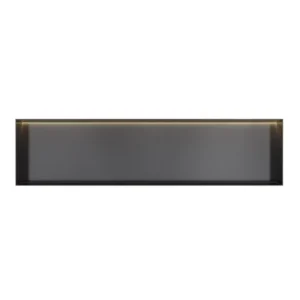 Hotbath &MORE Inbouwnis 30x120x10cm frameless + LED Geborsteld Zwart PVD Exclusieve Aanbieding