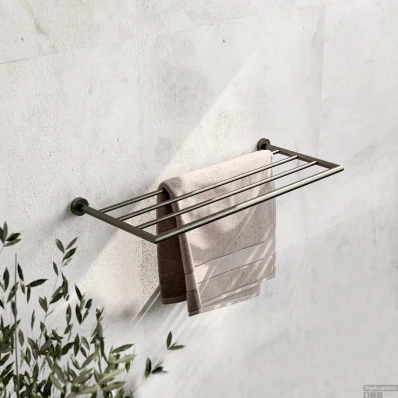Dagaanbieding Handdoekrek Hotbath Cobber 64 cm Mat Zwart