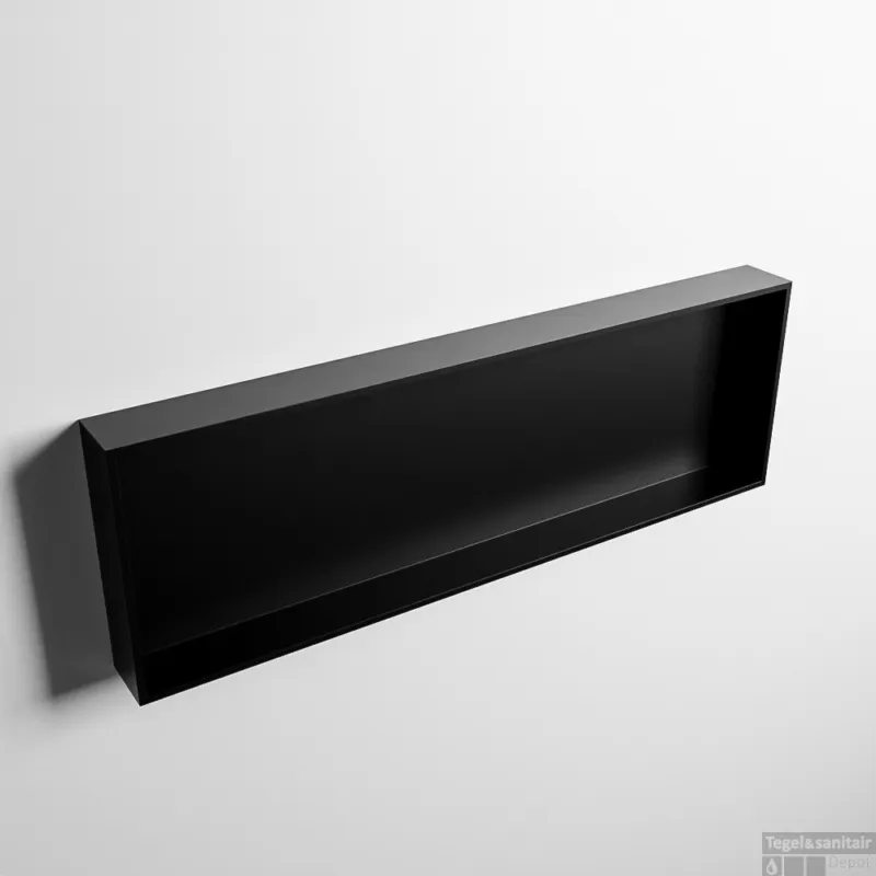Laatste Versie MONDIAZ EASY Nis 89,5x29,5cm in solid surface kleur Urban Urban. 1 vak geschikt voor in- of opbouw