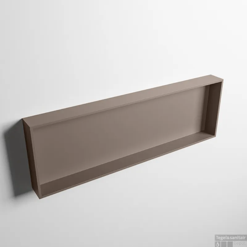 Flitsaanbieding MONDIAZ EASY Nis 89,5x29,5cm in solid surface kleur Smoke Smoke. 1 vak geschikt voor in- of opbouw