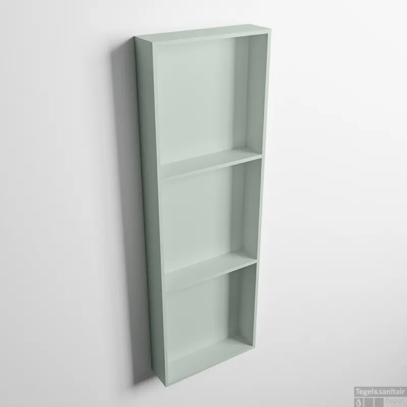 MONDIAZ EASY Nis 89,5x29,5cm in solid surface kleur Greey Greey. 3 vakken geschikt voor in- of opbouw Direct Verzonden
