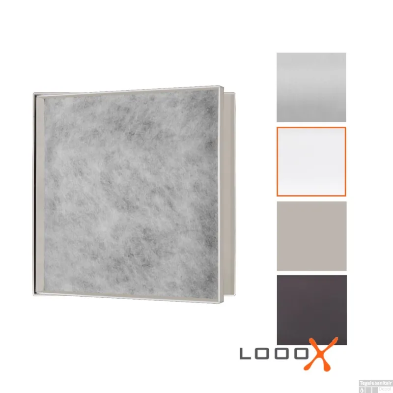Inbouwnis LoooX T-BoX 30x30x10cm Betegelbaar Vierkant Wit Seizoensaanbieding