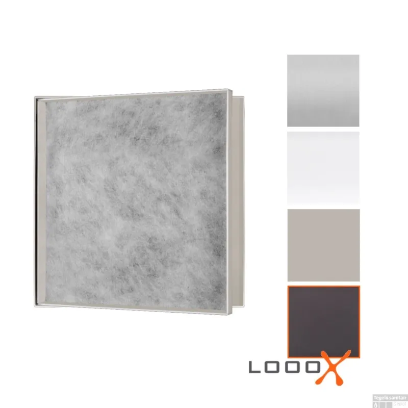 Direct Verzonden Inbouwnis LoooX T-BoX 30x30x14cm Betegelbaar Vierkant Antraciet
