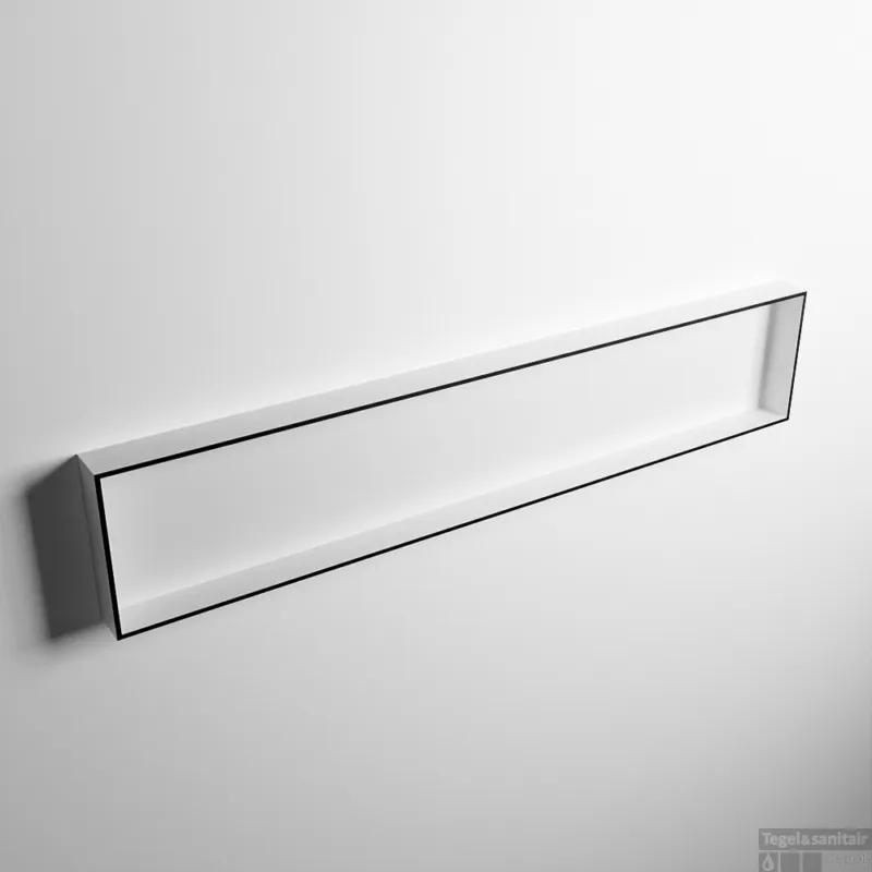 MONDIAZ EASY Nis 149,5x29,5cm in solid surface kleur Urban Talc. 1 vak geschikt voor in- of opbouw Nu Kopen
