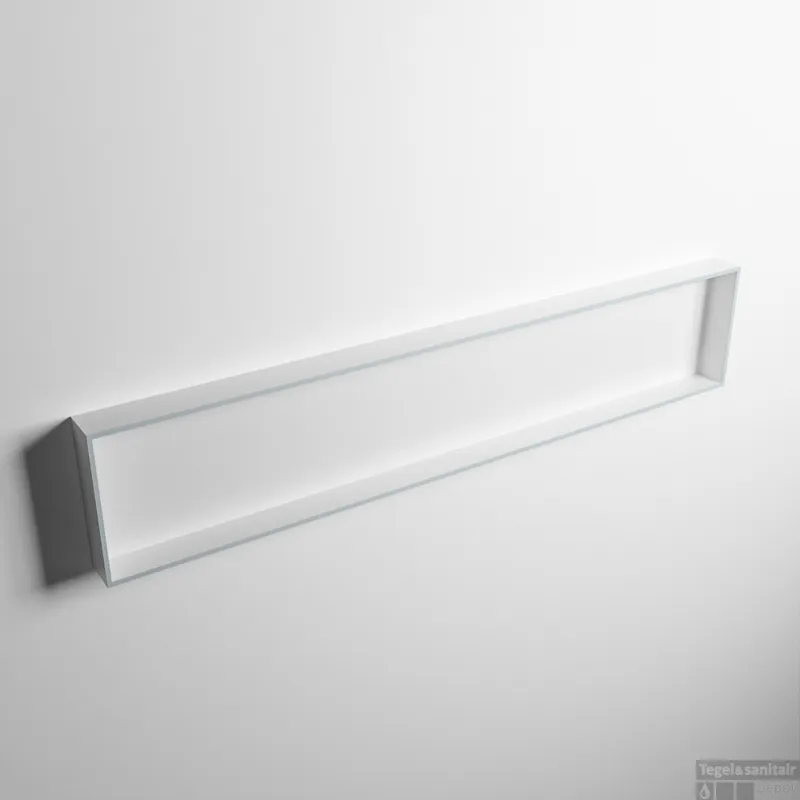 MONDIAZ EASY Nis 149,5x29,5cm in solid surface kleur Clay Talc. 1 vak geschikt voor in- of opbouw Bestseller
