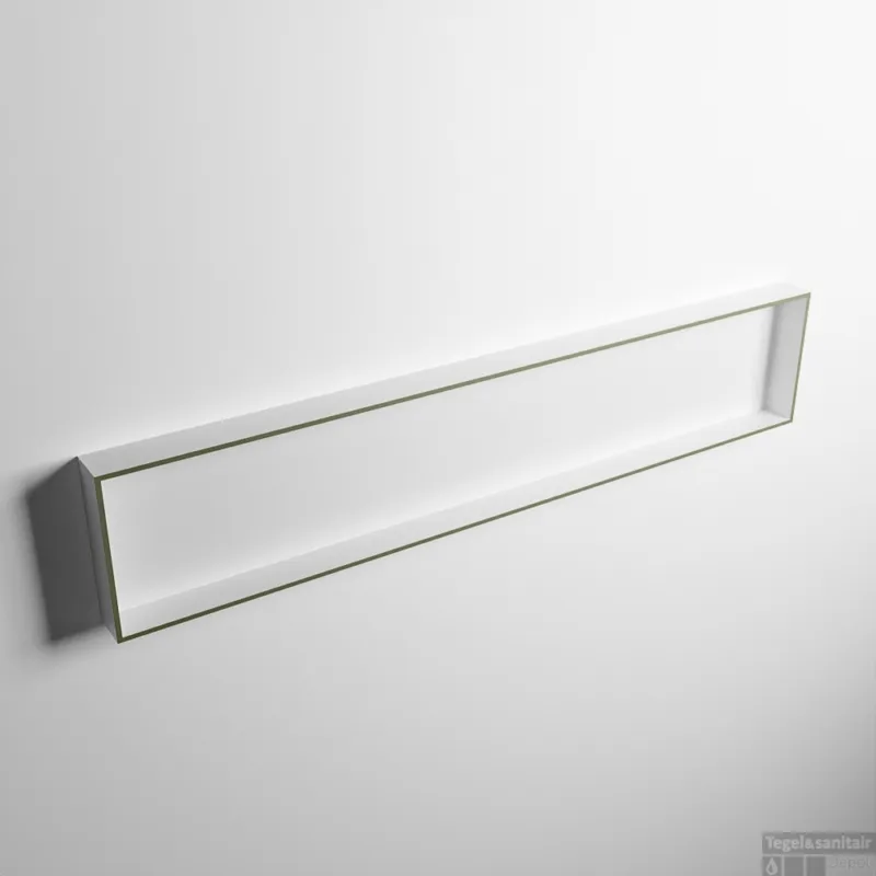 MONDIAZ EASY Nis 149,5x29,5cm in solid surface kleur Army Talc. 1 vak geschikt voor in- of opbouw Meest Verkocht