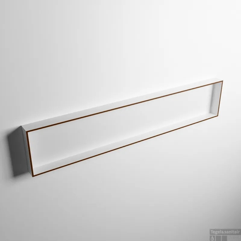 Shop Nu MONDIAZ EASY Nis 149,5x29,5cm in solid surface kleur Rust Talc. 1 vak geschikt voor in- of opbouw