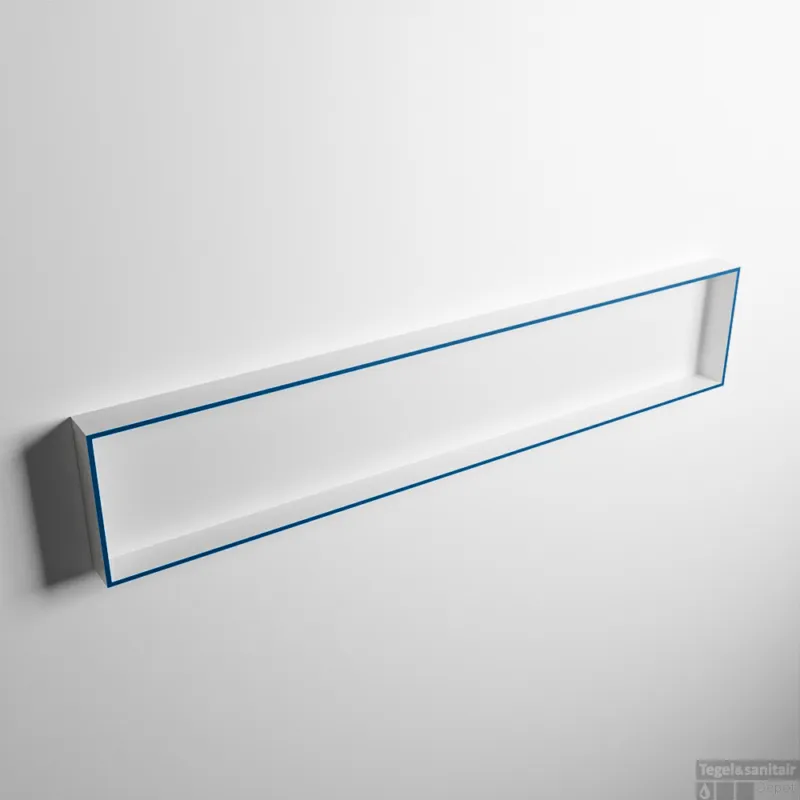 Actieprijs MONDIAZ EASY Nis 149,5x29,5cm in solid surface kleur Jeans Talc. 1 vak geschikt voor in- of opbouw
