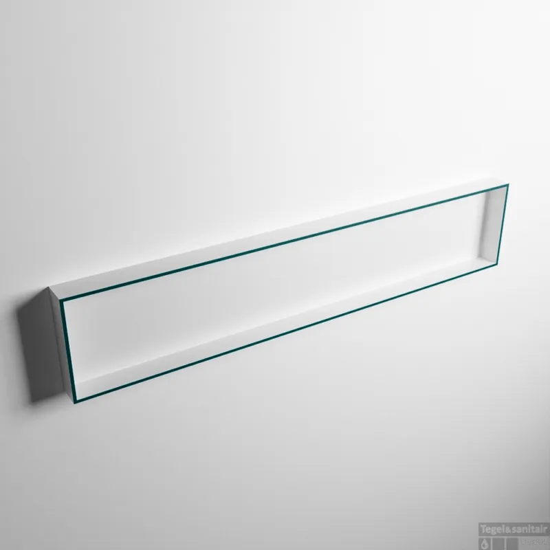 Bestel Nu MONDIAZ EASY Nis 149,5x29,5cm in solid surface kleur Smag Talc. 1 vak geschikt voor in- of opbouw