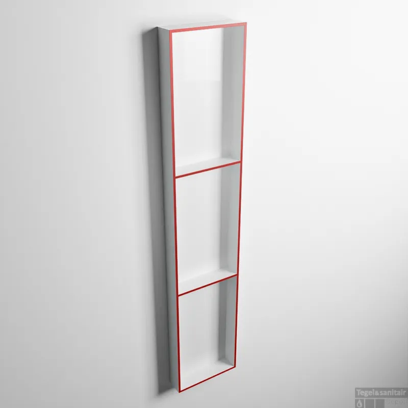 Bestel Nu MONDIAZ EASY Nis 149,5x29,5cm in solid surface kleur Fire Talc. 3 vakken geschikt voor in- of opbouw