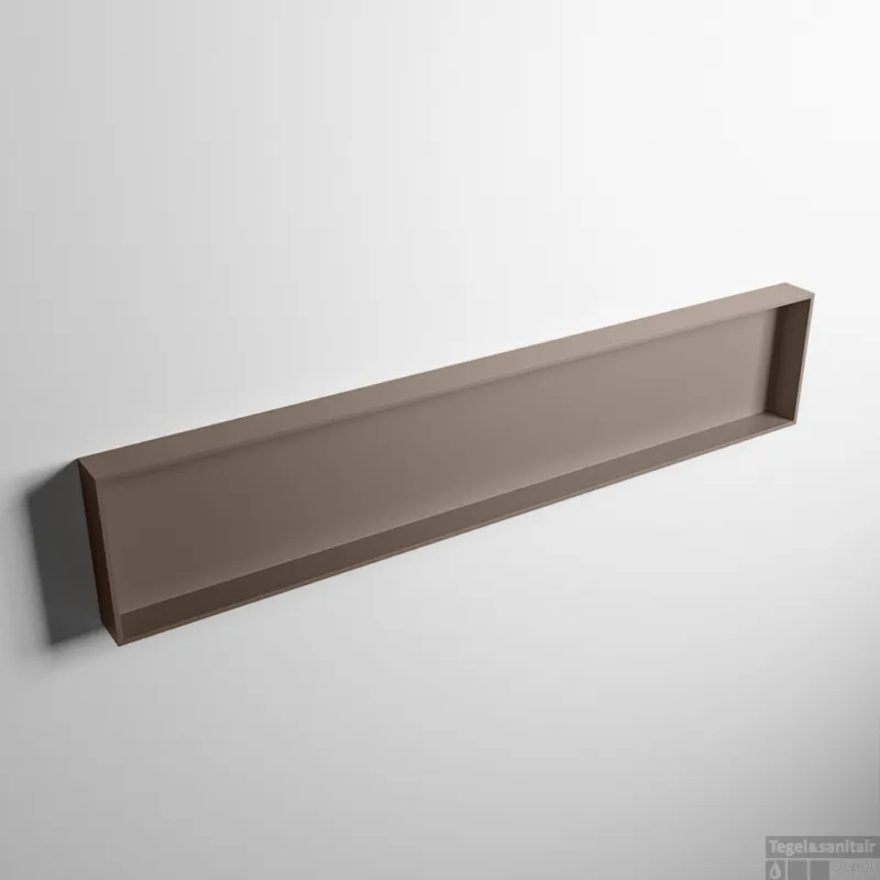 MONDIAZ EASY Nis 149,5x29,5cm in solid surface kleur Smoke Smoke. 1 vak geschikt voor in- of opbouw Shop Nu