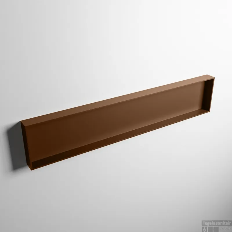 MONDIAZ EASY Nis 149,5x29,5cm in solid surface kleur Rust Rust. 1 vak geschikt voor in- of opbouw Koop Vandaag
