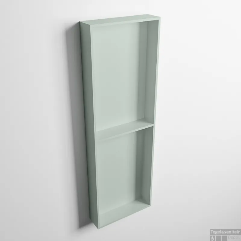 MONDIAZ EASY Nis 149,5x29,5cm in solid surface kleur Greey Greey. 2 vakken geschikt voor in- of opbouw Koop Vandaag