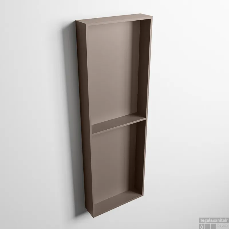 MONDIAZ EASY Nis 149,5x29,5cm in solid surface kleur Smoke Smoke. 2 vakken geschikt voor in- of opbouw Actieprijs