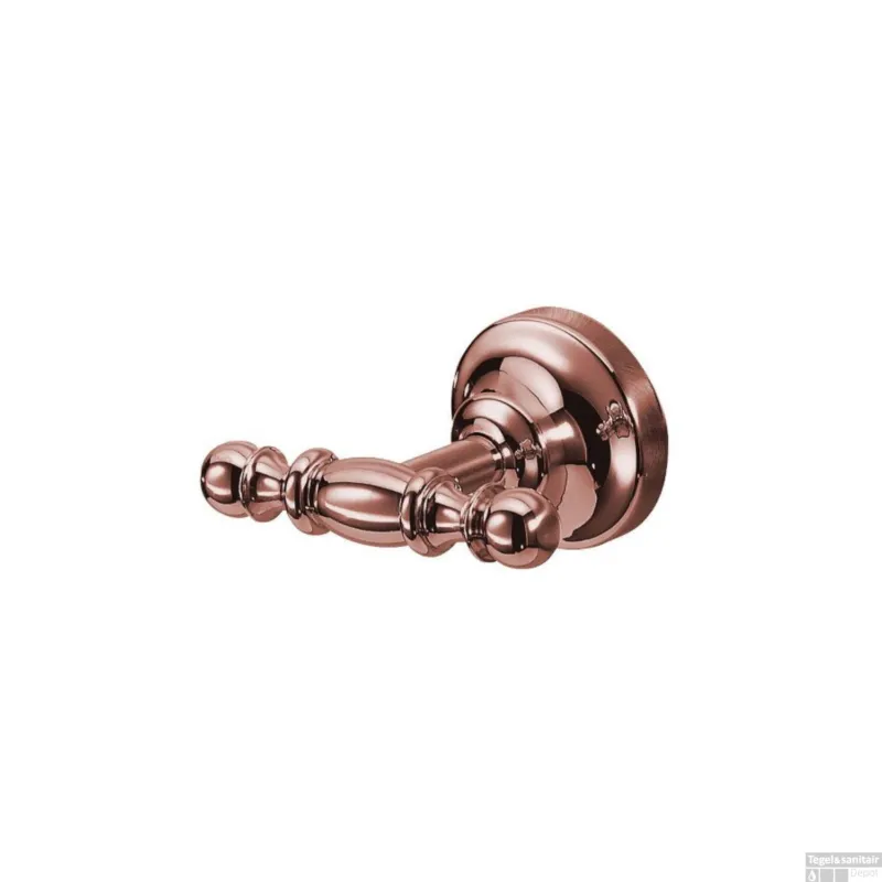 Dubbele Handdoekhaak Sapho Perla Rose Goud Premium