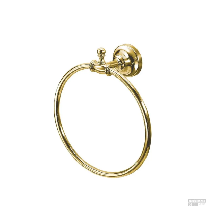 Handdoekhouder Sapho Perla Rond 18x22.3 cm Goud Gecertificeerd