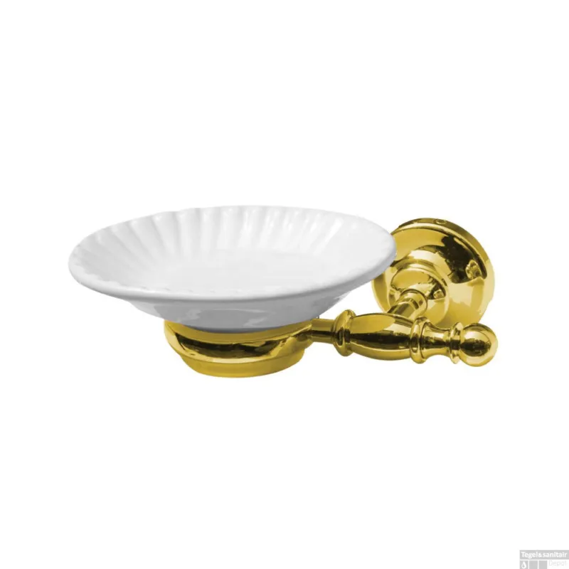 Zeephouder Sapho Perla Hangend 17.3x5.5 cm Goud / Wit Bestseller