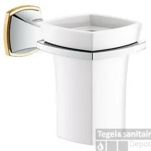 Bestel Nu GROHE Grandera Glashouder Met Glas Chroom-goud