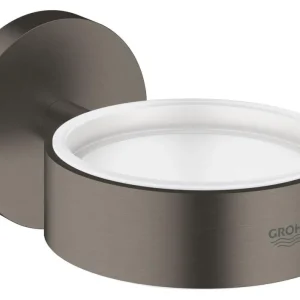 Glas/Zeepschaalhouder GROHE Essentials Hard Graphite Geborsteld Actieprijs