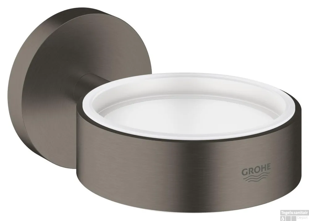 Glas/Zeepschaalhouder GROHE Essentials Hard Graphite Geborsteld Actieprijs