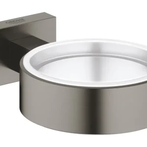 Koop Vandaag Houder GROHE Essentials Cube Hard Graphite Geborsteld