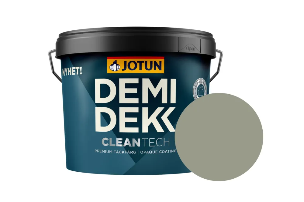 Exclusieve Aanbieding Jotun Demidekk Cleantech Beits – Dekkend Zijdeglans – Dewy Green - 10 l