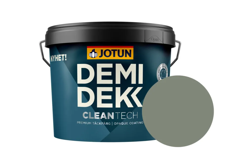 Beperkt Aanbod Jotun Demidekk Cleantech Beits – Dekkend Zijdeglans – Stockholmsgrønn - 3 l