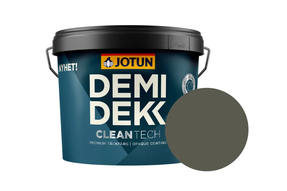 Jotun Demidekk Cleantech Beits – Dekkend Zijdeglans – Grønn Umbra - 3 l Lage Kosten